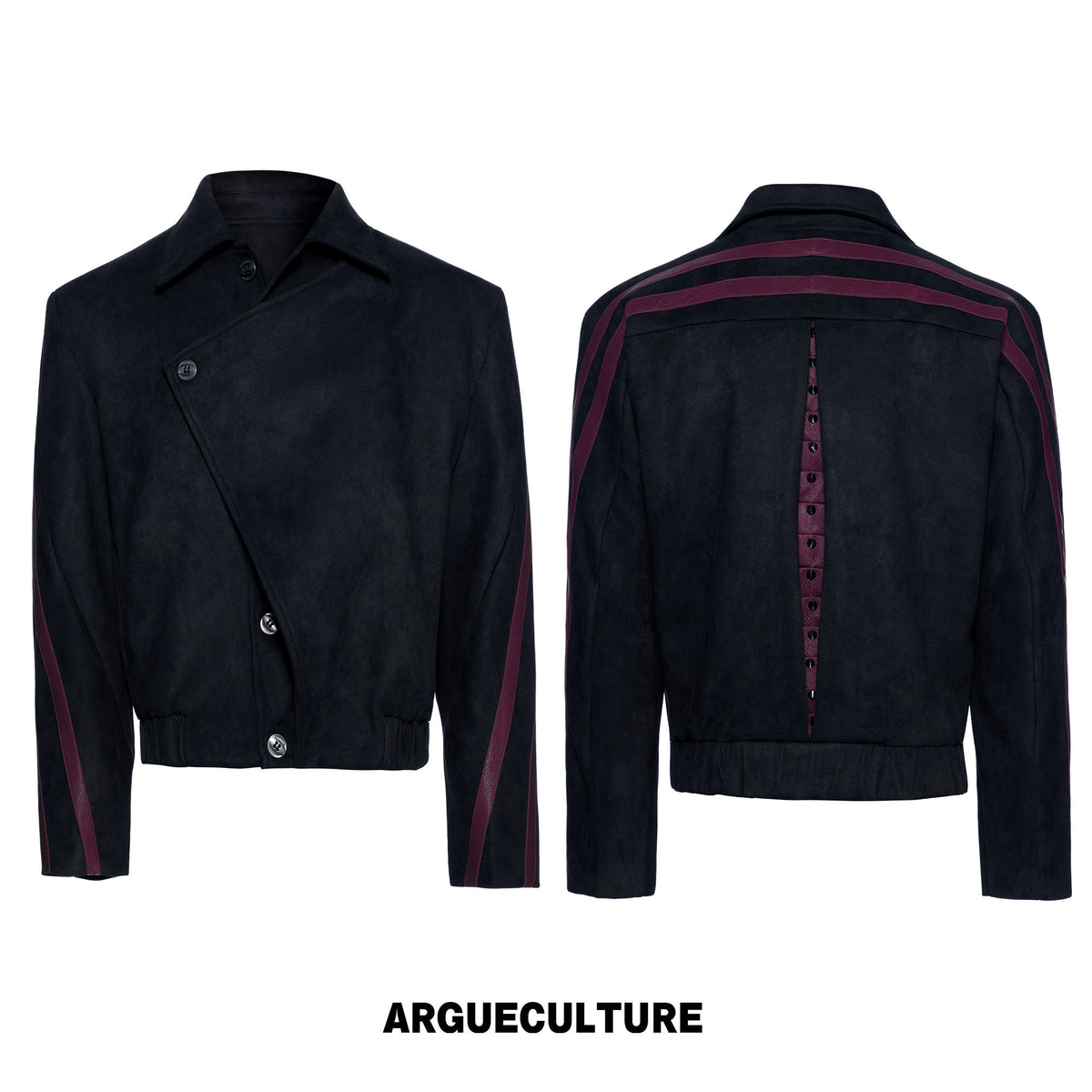 Studded Snake-Texture Cropped Jacket - variant image 6
