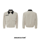 Contrast Lapel Workwear Jacket - product image 5