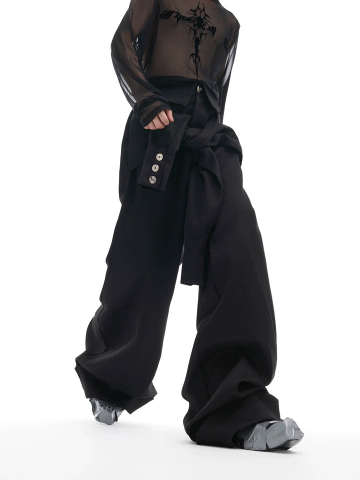 Asymmetrical Sleeve Patchwork Cargo Pants - ArgueCulture