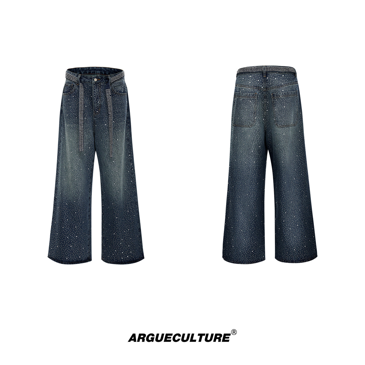Crystal-Detail Relaxed Straight-Leg Jeans - product image 5