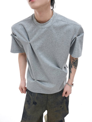 Pleated Boxy Cotton T-Shirt - product image 4