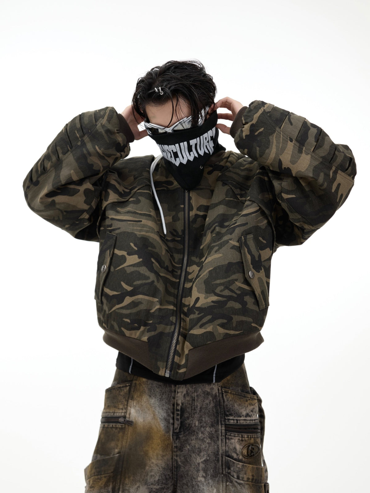 Camouflage Cotton Bomber Jacket - product image 1