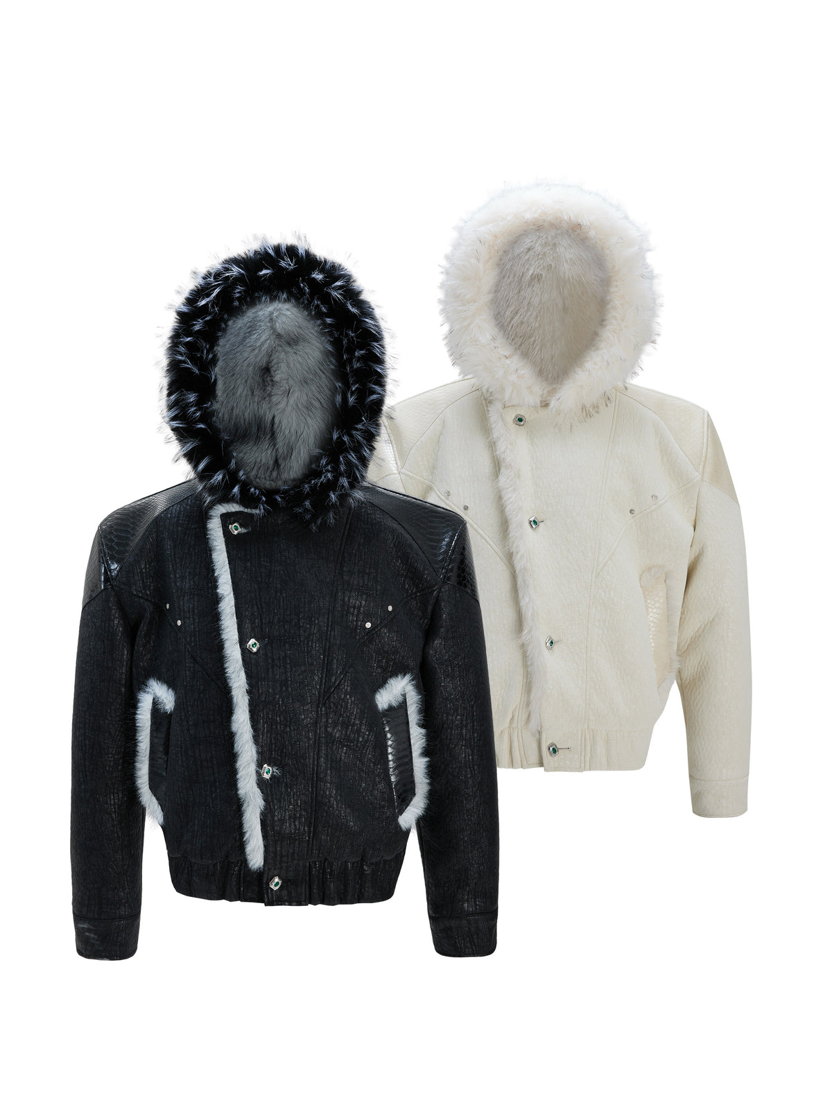 Faux-Fur Panelled Reversible Hooded Jacket - product image 1