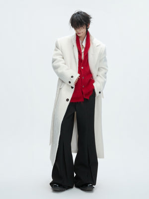 Cotton-Wool Longline Double-Breasted Coat - product image 5