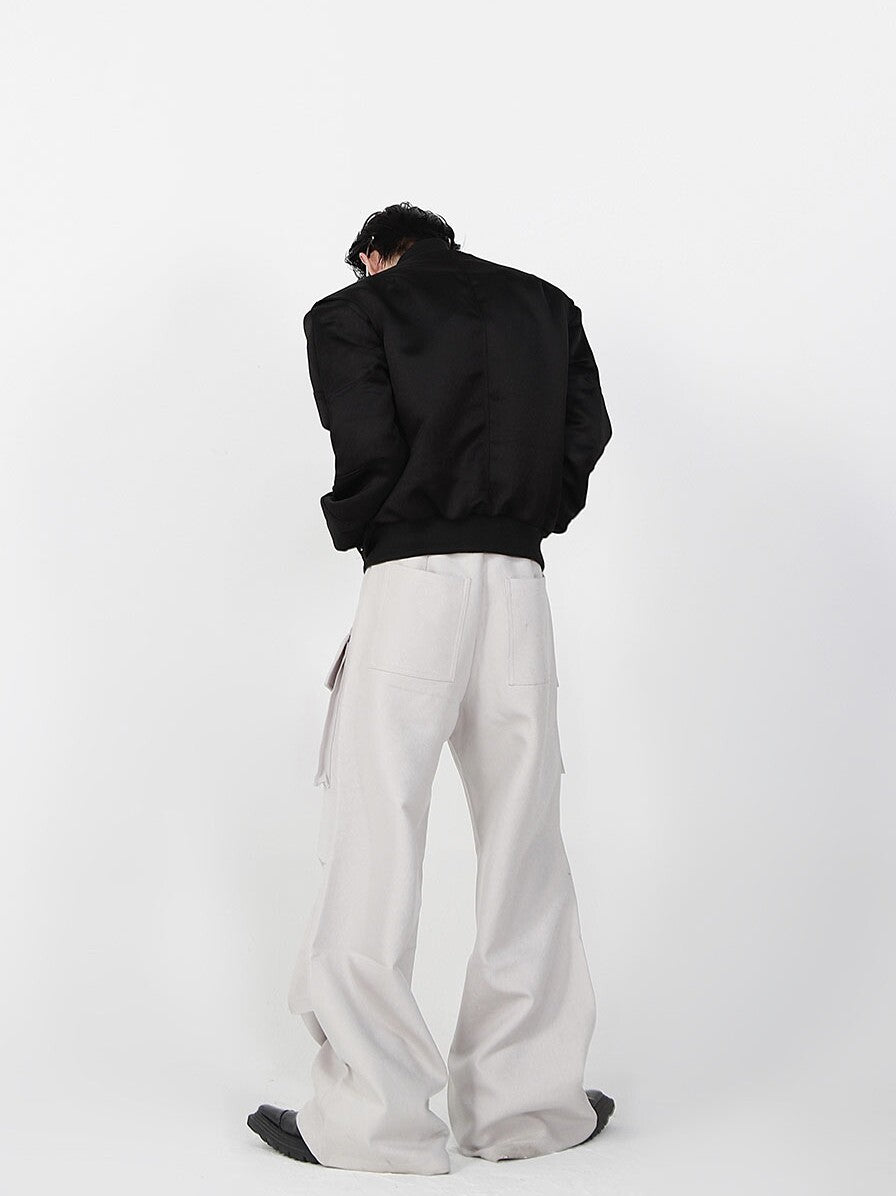 Pleated Wide-Leg Cargo Pants - product image 4