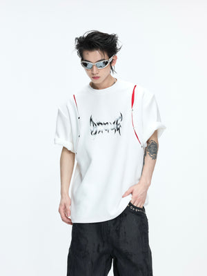 Deconstructed Contrast Panel T-Shirt - product image 1
