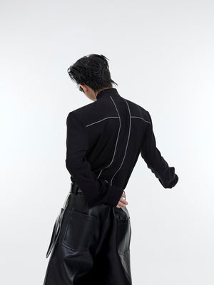 Reflective Brushed Mock Neck Top - product image 1