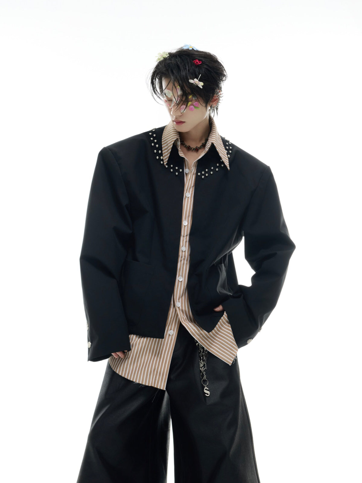 Faux Two-Piece Striped Shirt - product image 1