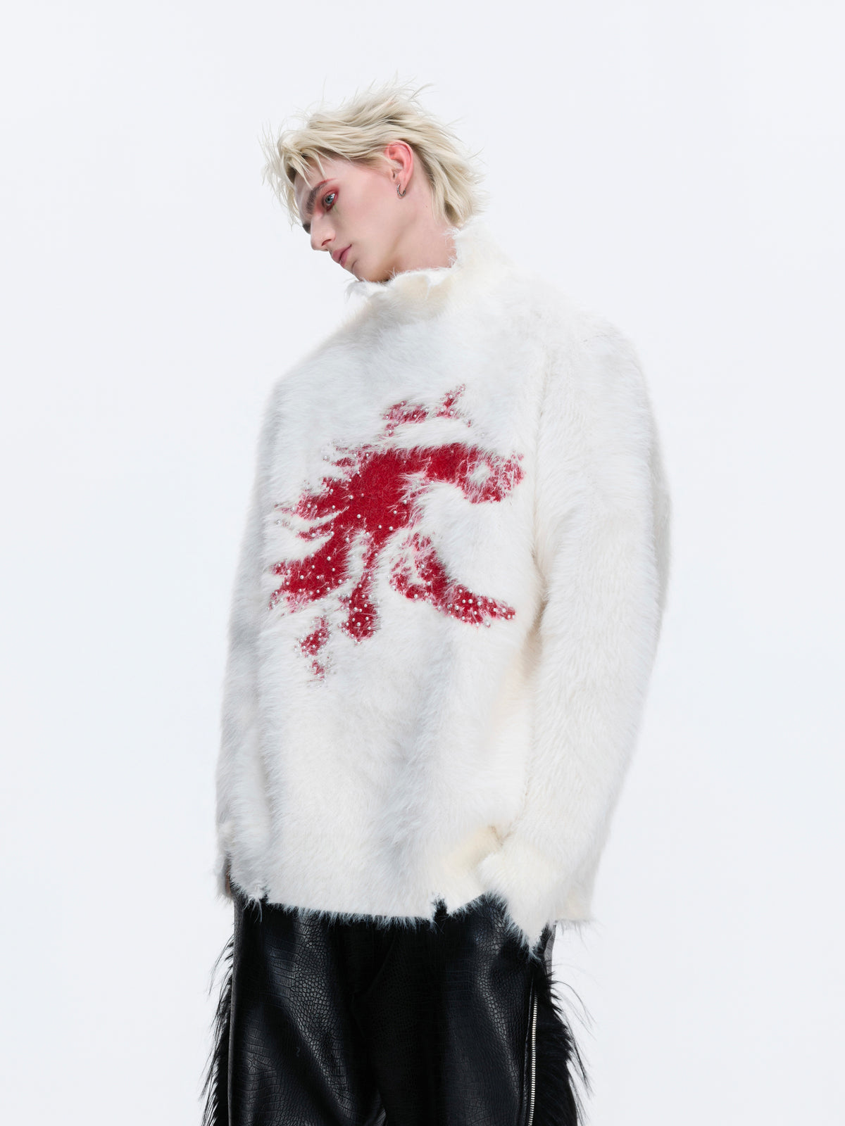 Deconstructed Wool-Blend Mock-Neck Knit - product image 1