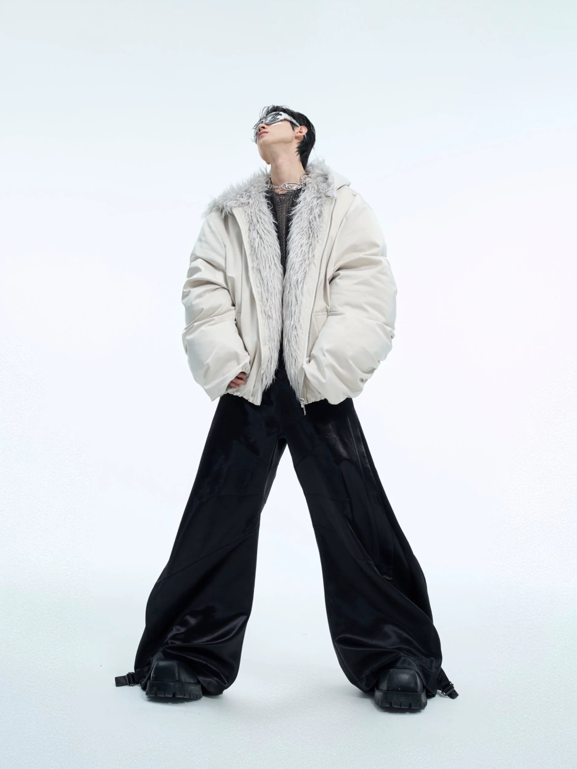 Men?¡¥s Faux Fur Hooded Waterproof Puffer Jacket - ArgueCulture