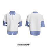 Striped Faux-Layered Oversized Shirt - product image 5