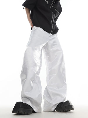 Liquid-Sheen Straight-Leg Trousers - product image 5
