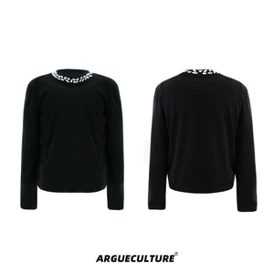 Rhinestone Cotton Blend Long-Sleeve Tee - product image 5