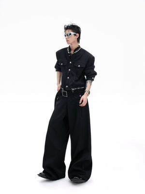 Contrast-Stitch Cargo Jeans - product image 5