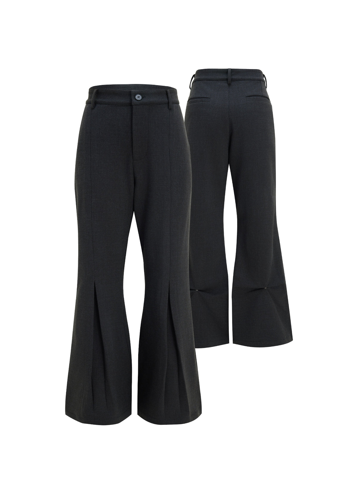 Pleated Wool-Blend Micro-Flare Trousers - product image 1
