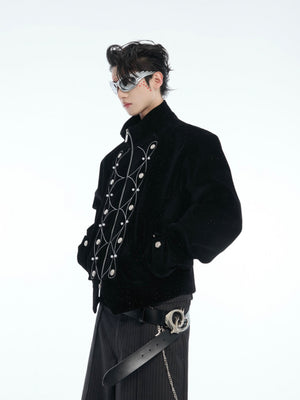 Fine-Glitter Metal Button Jacket - product image 1