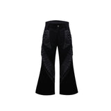 Oversized-Cargo-Pants-with-3D-Pleats---Streetwear-Drop-Crotch-Trousers-Black