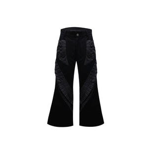 Oversized-Cargo-Pants-with-3D-Pleats---Streetwear-Drop-Crotch-Trousers-Black