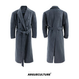 Oversized-Double-Breasted-Wool-Trench-Coat---Belted-Knee-Length-Gray-Jacket
