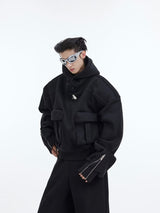 Oversized-Hoodie-Set---Fleece-Lined-With-Deconstructed-Pockets-Black-Top