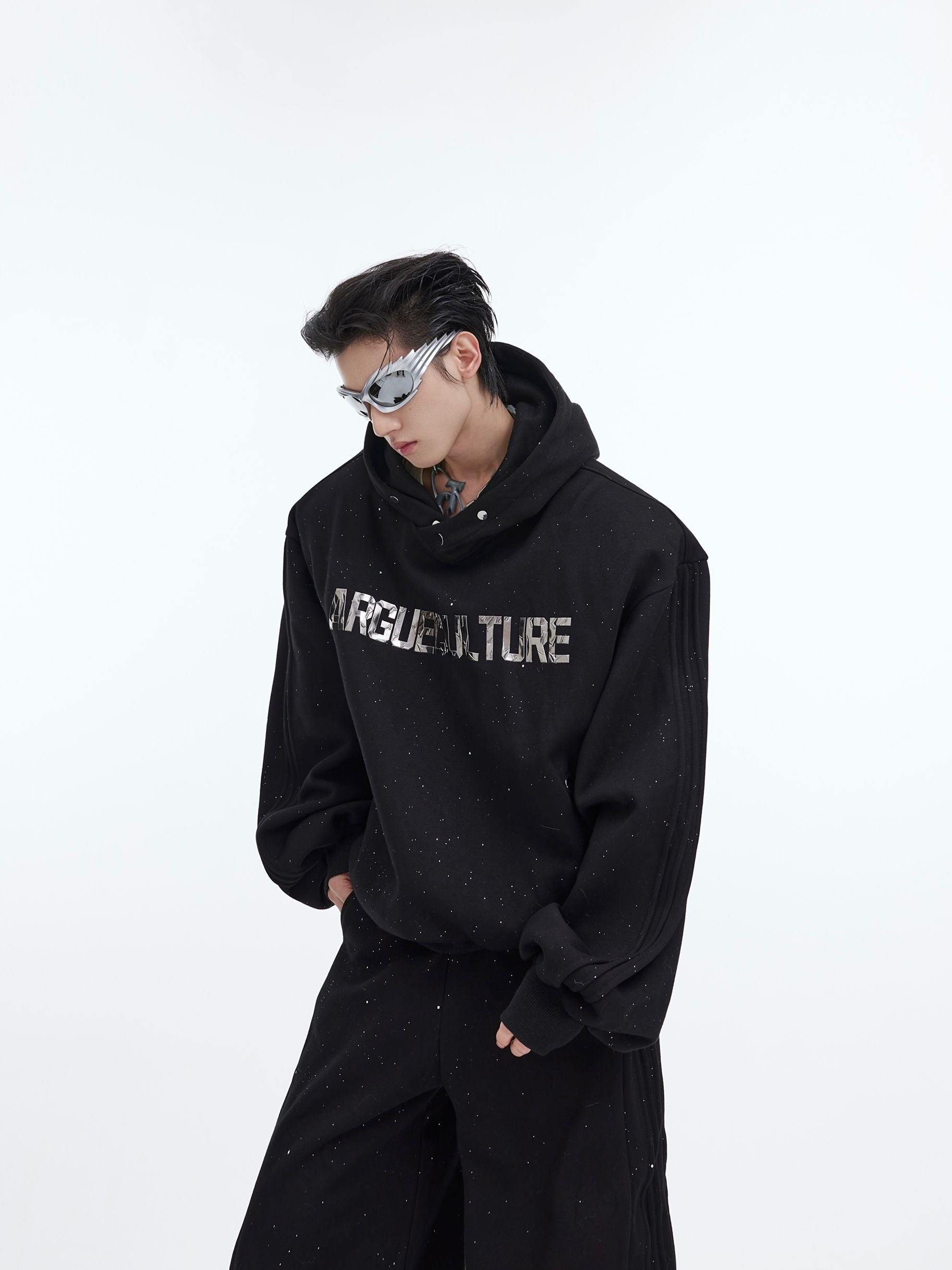 Oversized-Hoodie-Set-with-Fleece-Lining---Distressed-Wide-Leg-Pants-Black-Top