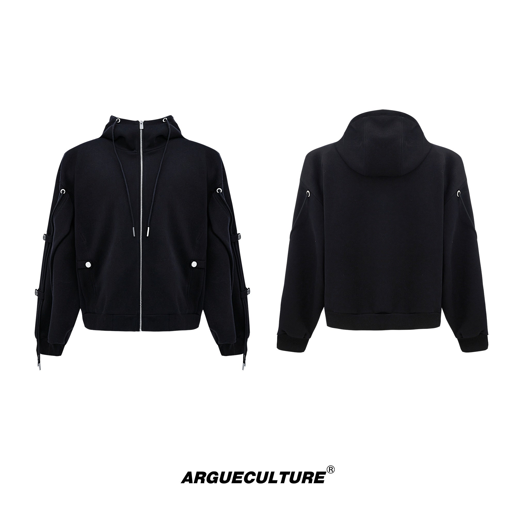Oversized-Hoodie-with-Drawstrings---Baggy-Jogger-Set-Streetwear-Black-Top