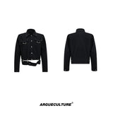 Oversized-Mesh-Collar-Jacket---Streetwear-Textured-Coat-Black