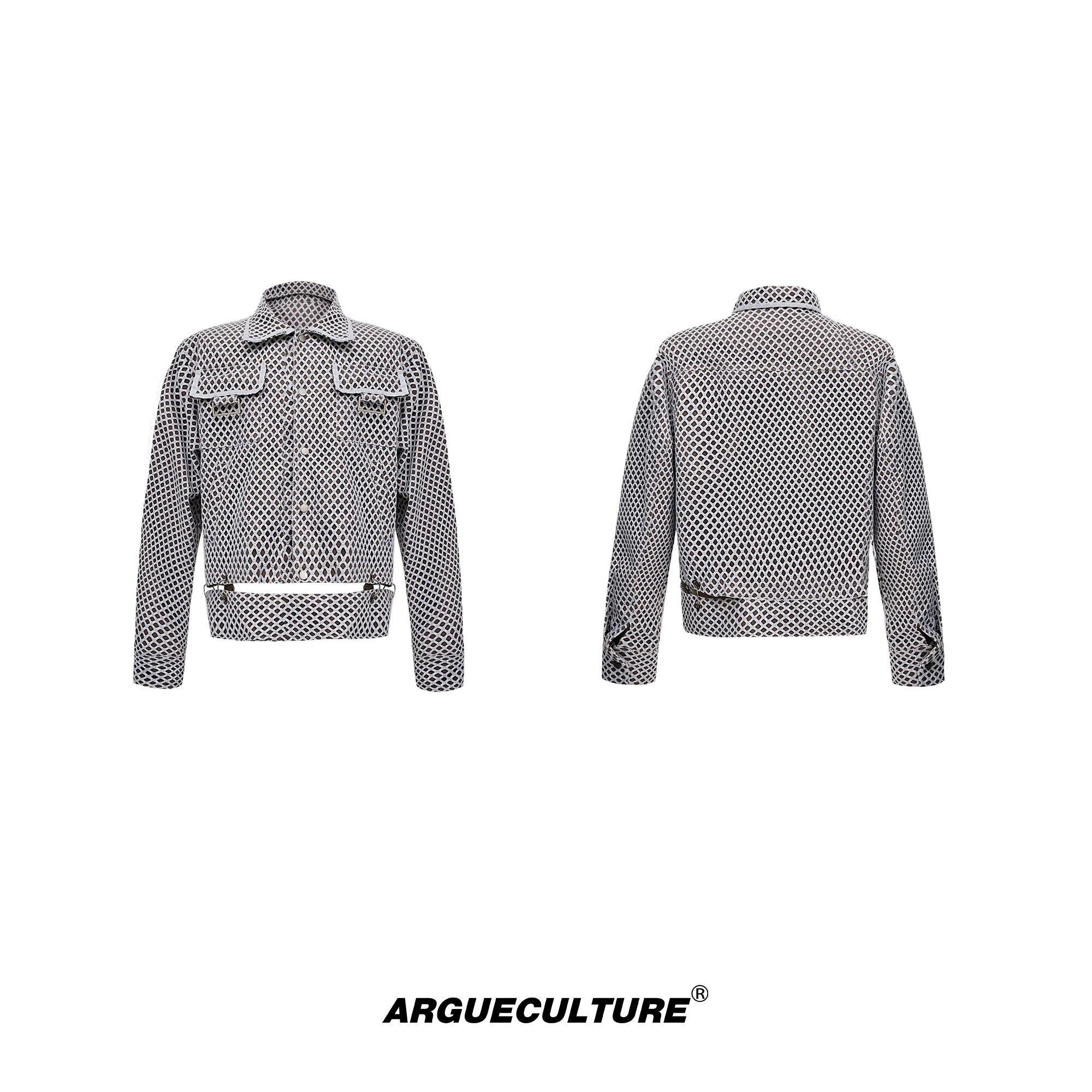 Oversized-Mesh-Collar-Jacket---Streetwear-Textured-Coat-White