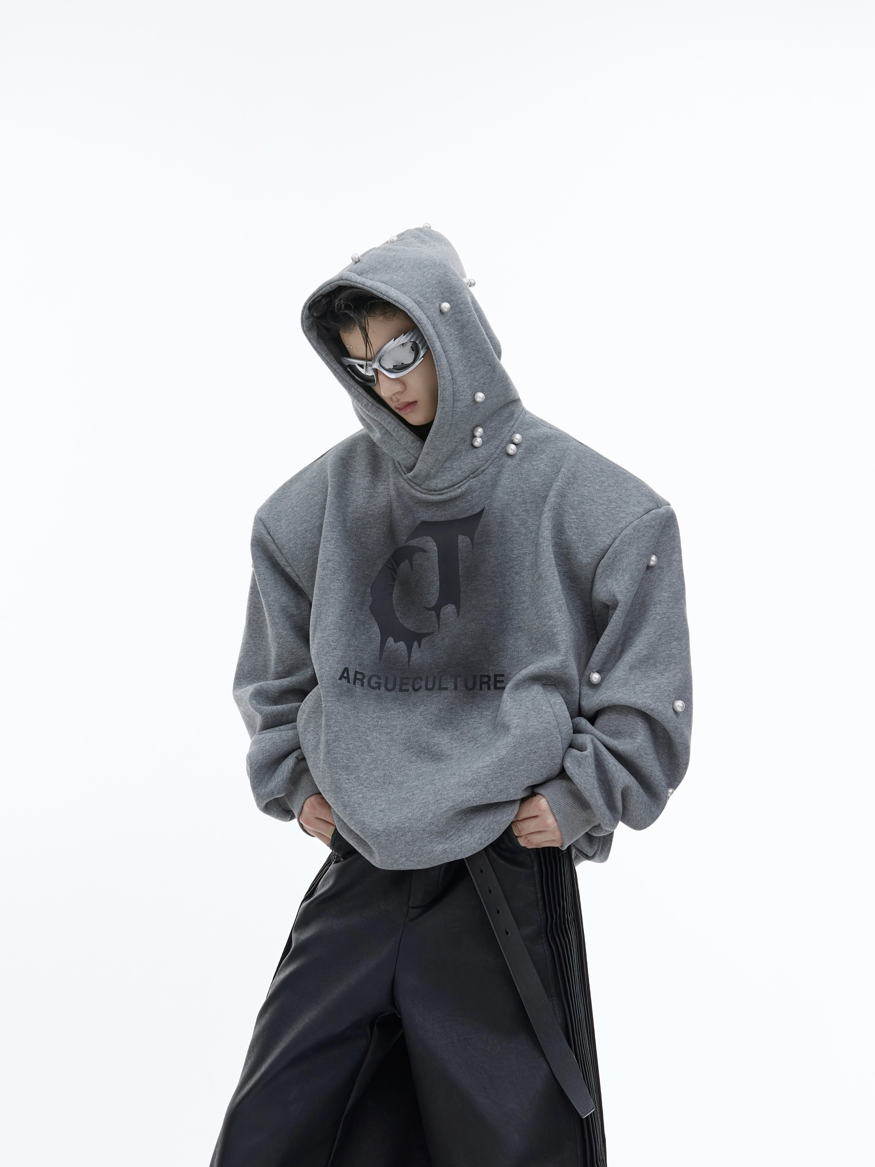 Oversized-Pearl-Hoodie---Fleece-Lined---Streetwear-Graphic-Pullover-Gray