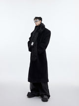 Oversized-Plaid-Wool-Coat---Streetwear-Long-Trench-Jacket-for-Men-Black-(Built-In Scarf)