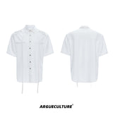 Oversized-Summer-Shirt-with-Shoulder-Pads---Streetwear-Ribbon-Tee-White-shirt
