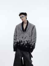 Oversized-V-Neck-Gradient-Sweater---Winter-Fluffy-Knit---Xmas-Vibes-Gray