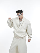 Oversized-V-Neck-Hoodie-Set---Spring-Drop-with-Metal-Accents-White-Top