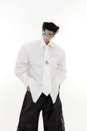 Oversized-White-Shirt-Cropped-Tie-Detail-Drop-Shoulder-Top-White
