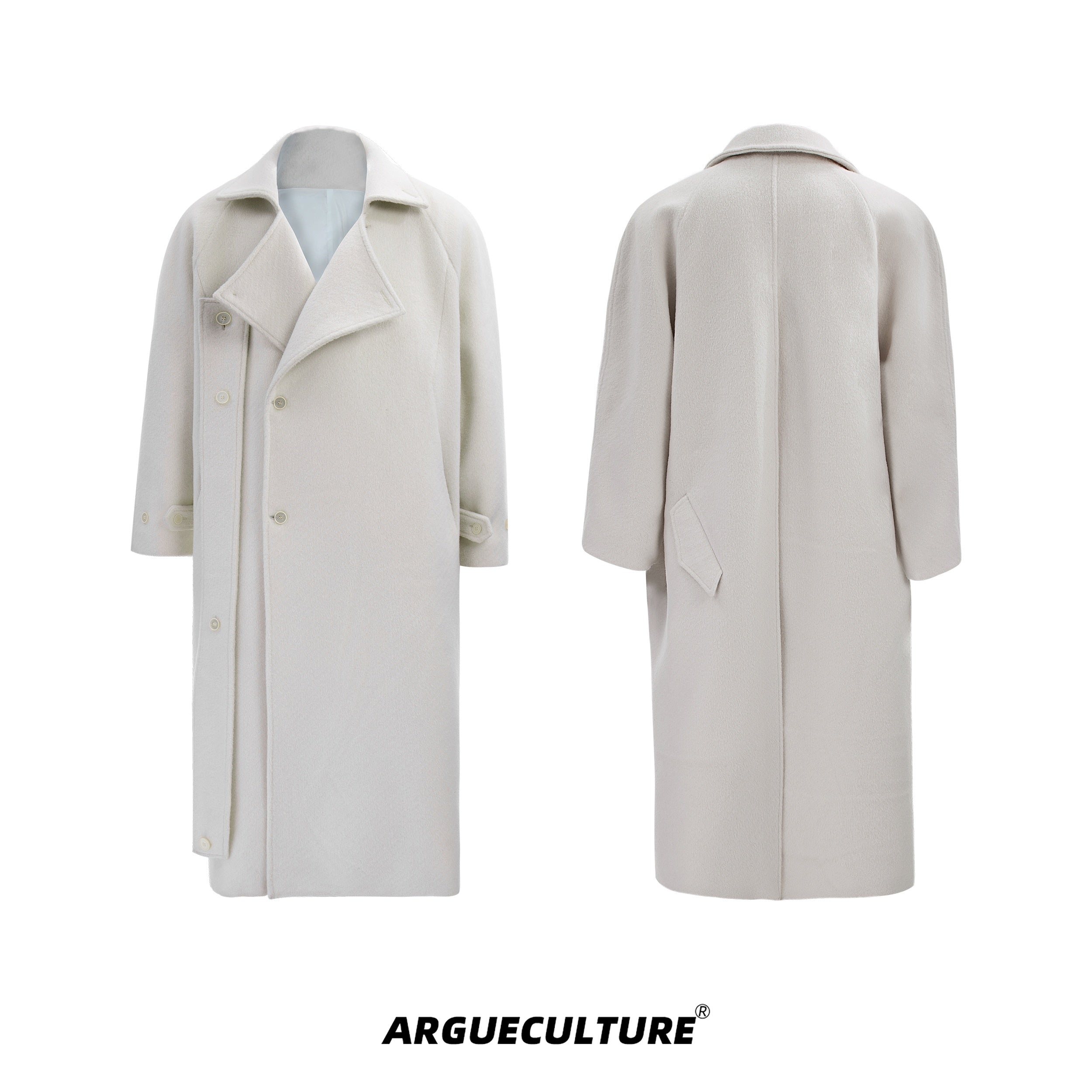 Oversized-Wool-Coat-Men---Heavyweight-Long-Trench-Overcoat-White-Jacket