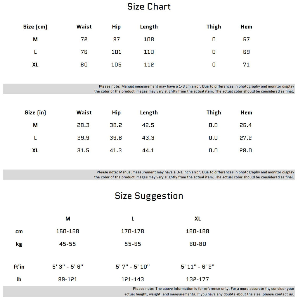 Size Chart for 편안함과 스타일을 위한 레트로 워시드 데님 캐주얼 팬츠