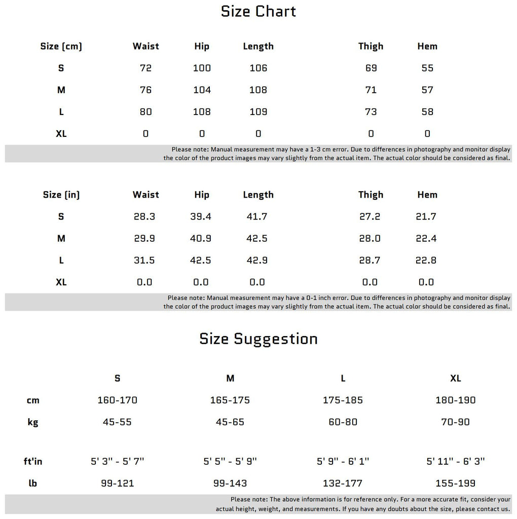 Size Chart for 독특한 텍스처와 메탈 악센트가 있는 스플래터 페인트 데님 팬츠