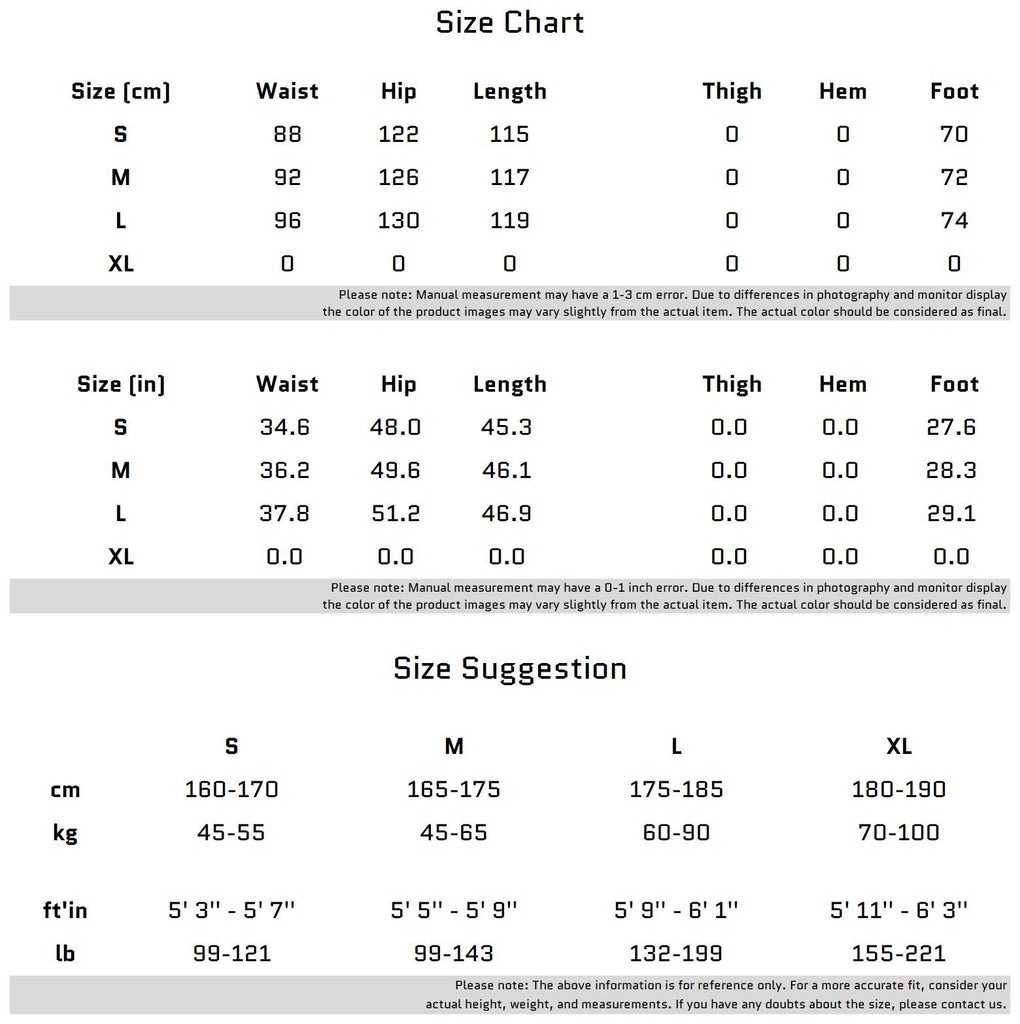 Size Chart for Vintage Washed Wide-Leg Denim Cargo Pants with Strap Details