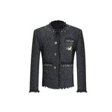 Pearl-Trimmed-Short-Tweed-Jacket---Glitter-Detail-Streetwear-Gray-Shirt
