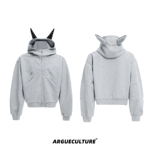 Punk-Studded-Doberman-Hoodie---Streetwear-Couple-Jacket-Gray-Jacket