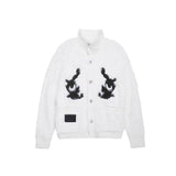 Red-Fleece-Knit-Cardigan---Oversized-High-Neck---Lunar-New-Year-Style-White