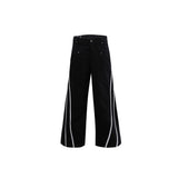 Reflective-Striped-Wide-Leg-Pants-with-Pleated-Texture-Black