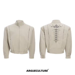 Snake-Eye-Harrington-Jacket---Wide-Fit-Studded-Collar-jacket