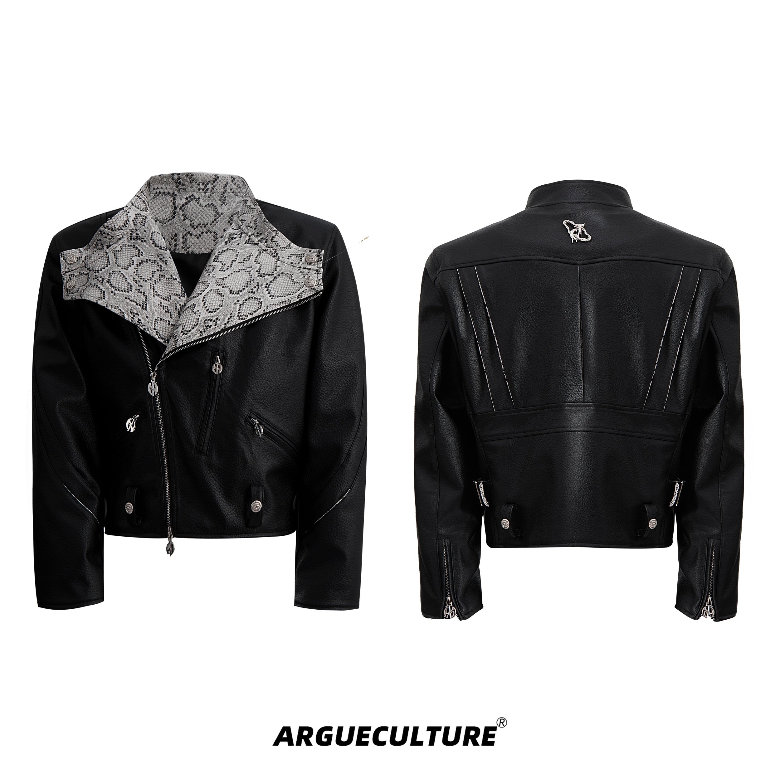 Snake-Print-PU-Leather-Jacket---Streetwear-Cropped-Biker-Coat-Black-Jacket