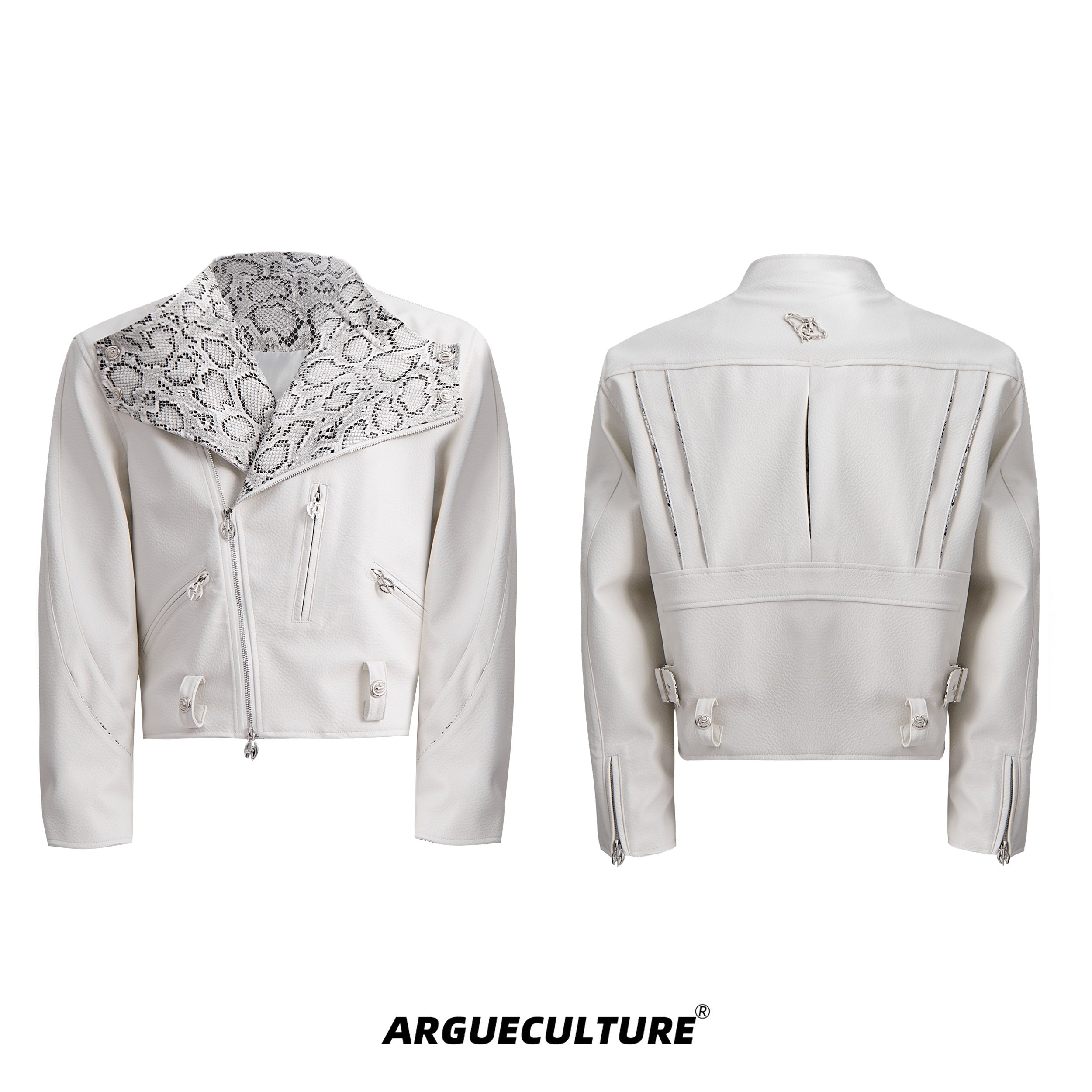 Snake-Print-PU-Leather-Jacket---Streetwear-Cropped-Biker-Coat-White-Jacket