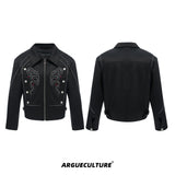 Snake-Scale-Embroidered-Retro-Jacket---Vintage-Streetwear-Top-Black-Jacket