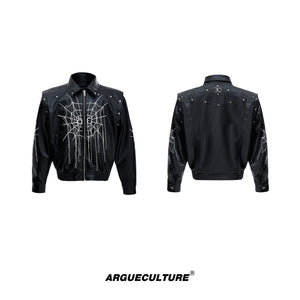 Spider-Web-Fringe-Punk-Leather-Jacket-with-Metal-Studs-Black