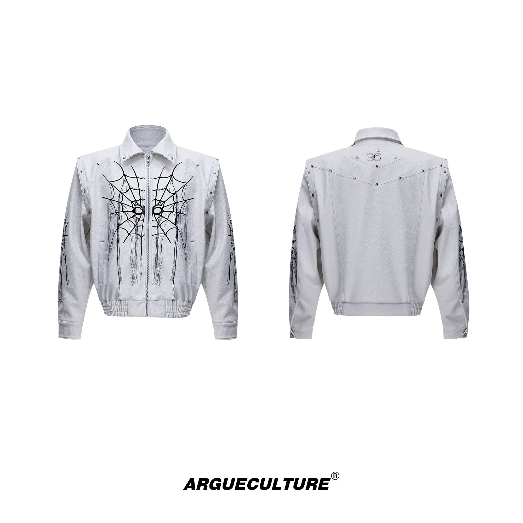 Spider-Web-Fringe-Punk-Leather-Jacket-with-Metal-Studs-White