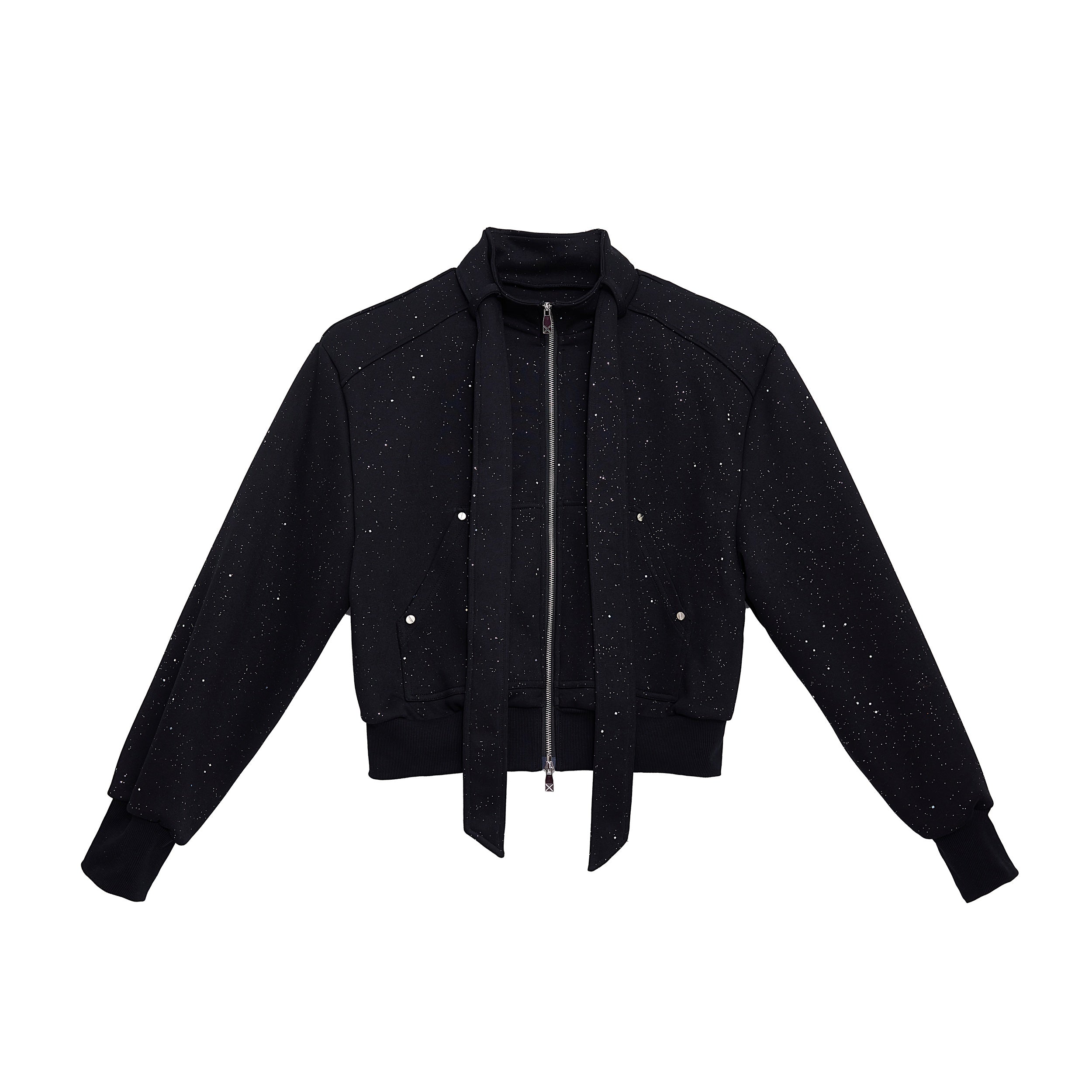 Split-Design-Hoodie-Set-with-Tie-Detail-Jacket---Streetwear-Mens-Outfit-Black-Top