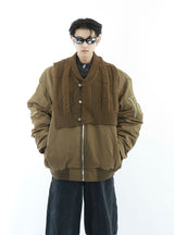 Streetwear-Baseball-Jacket---Oversized-Cotton-Coat-for-Men-Army-Green